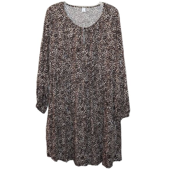 Old Navy Dress size Large flare animal print a line trapeze style - Picture 1 of 12